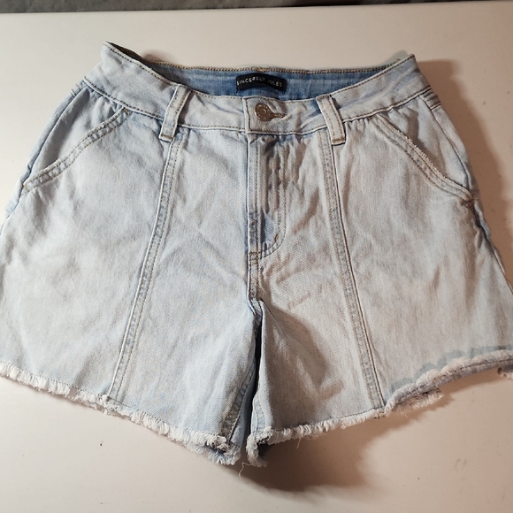 Sincerely Jules Trendy Light Blue Denim Shorts - Picture 1 of 8